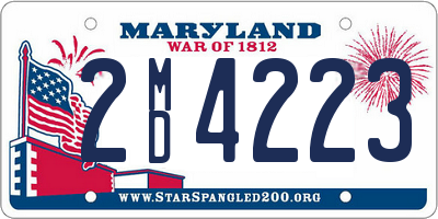 MD license plate 2MD4223