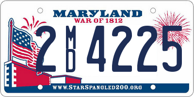 MD license plate 2MD4225