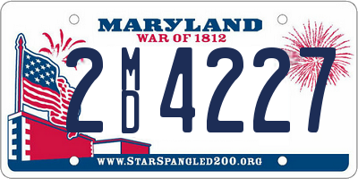 MD license plate 2MD4227