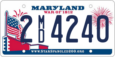 MD license plate 2MD4240