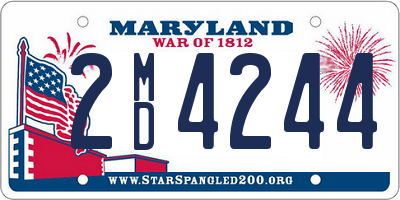 MD license plate 2MD4244