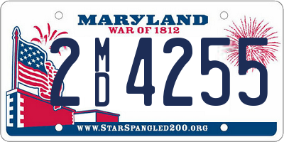 MD license plate 2MD4255