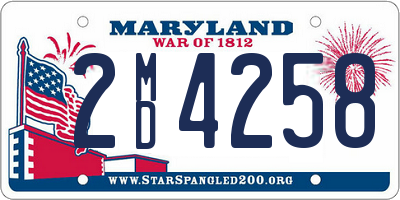 MD license plate 2MD4258