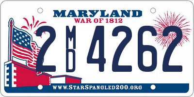 MD license plate 2MD4262