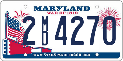 MD license plate 2MD4270