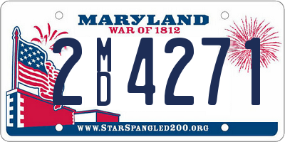 MD license plate 2MD4271