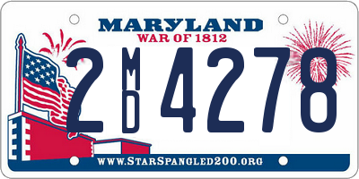MD license plate 2MD4278