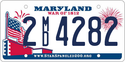 MD license plate 2MD4282