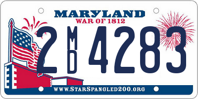 MD license plate 2MD4283