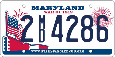 MD license plate 2MD4286