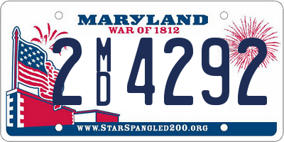 MD license plate 2MD4292