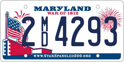 MD license plate 2MD4293