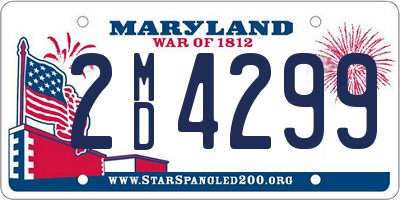 MD license plate 2MD4299