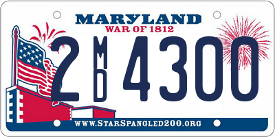 MD license plate 2MD4300
