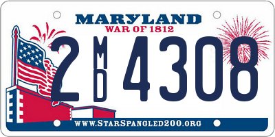 MD license plate 2MD4308