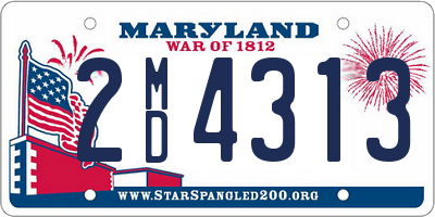 MD license plate 2MD4313