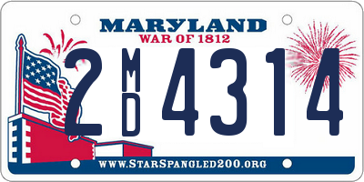 MD license plate 2MD4314