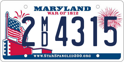 MD license plate 2MD4315