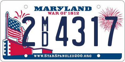 MD license plate 2MD4317