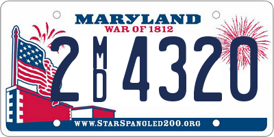 MD license plate 2MD4320