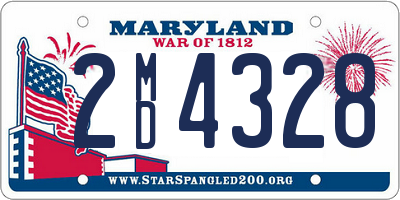 MD license plate 2MD4328