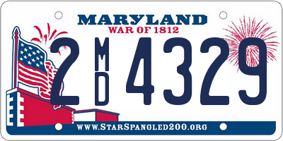 MD license plate 2MD4329