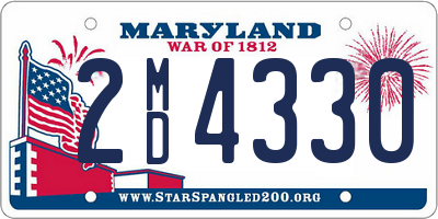 MD license plate 2MD4330