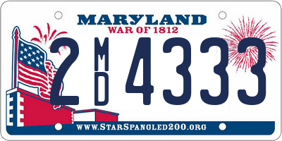 MD license plate 2MD4333