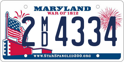 MD license plate 2MD4334