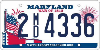 MD license plate 2MD4336