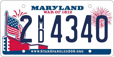 MD license plate 2MD4340