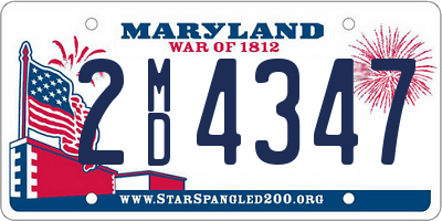 MD license plate 2MD4347