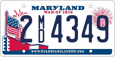 MD license plate 2MD4349