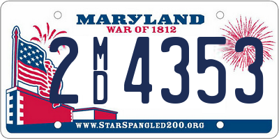 MD license plate 2MD4353