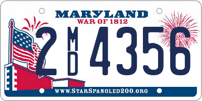 MD license plate 2MD4356