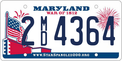 MD license plate 2MD4364