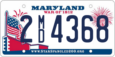 MD license plate 2MD4368