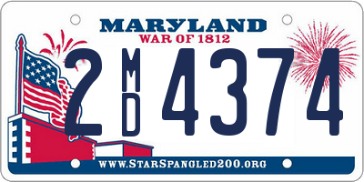 MD license plate 2MD4374