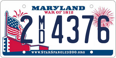 MD license plate 2MD4376