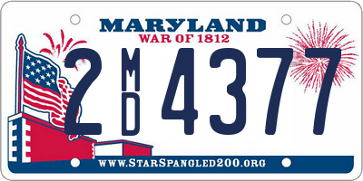 MD license plate 2MD4377