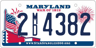 MD license plate 2MD4382