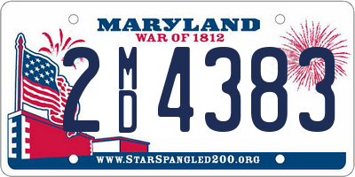 MD license plate 2MD4383