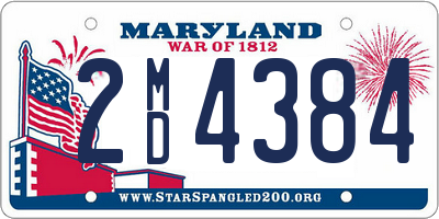 MD license plate 2MD4384
