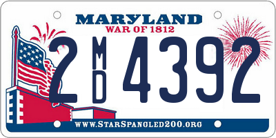 MD license plate 2MD4392