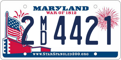 MD license plate 2MD4421