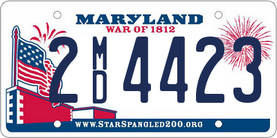 MD license plate 2MD4423