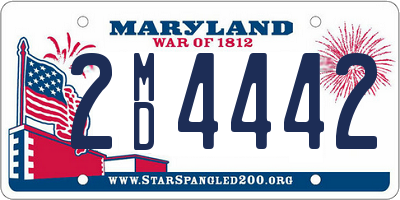 MD license plate 2MD4442