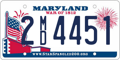 MD license plate 2MD4451