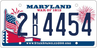 MD license plate 2MD4454