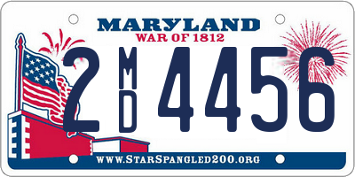 MD license plate 2MD4456